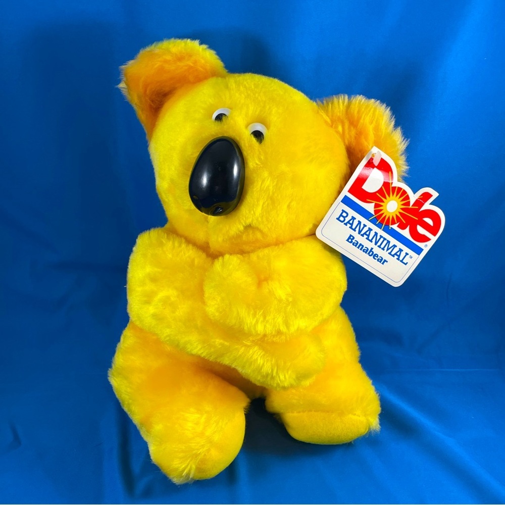 VTG 1983 Dole Bananimal ‘Bananear’ yellow koala bear plush w/ original tag